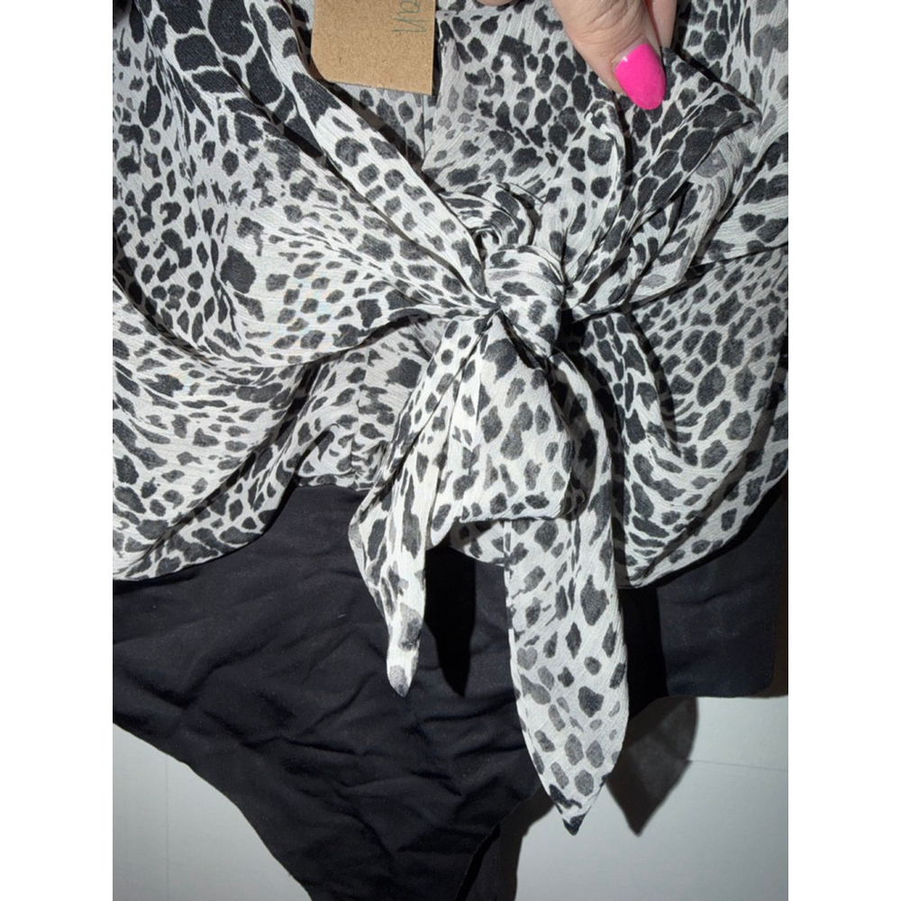 Do+Be Black & White Cheetah Print Bodysuit - Spandex Waist - Size Medium - NWT - Picture 8 of 8